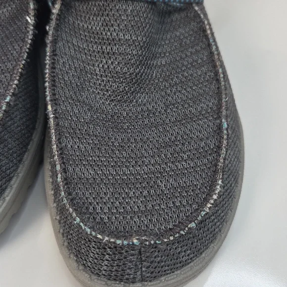 Hey Dude Charcoal and Teal Loafers NWT - Picture 13 of 15